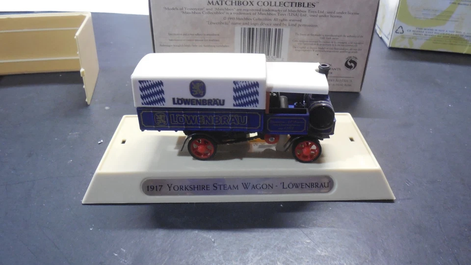 Matchbox Models of Yesteryear YGB12 1917 Yorkshire Steam Wagon Lowenbrau NEW! - Image 2 of 4