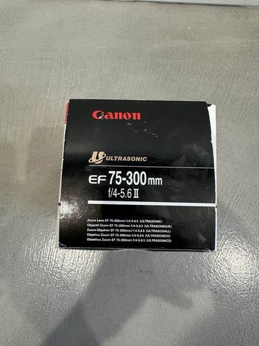 Canon 75-300mm EF 1:4-5.6 II USM Telephoto Zoom Lens Black UltraSonic AF MF - Picture 2 of 4