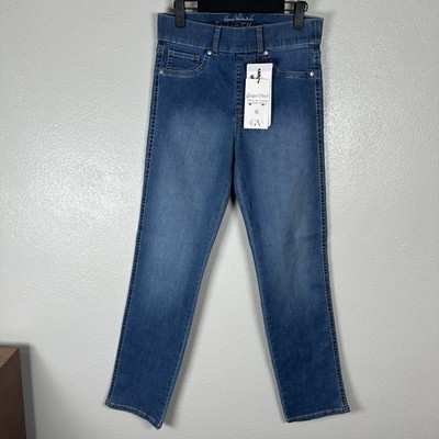 NEW Gloria Vanderbilt Shape Effect Pull On High Rise Straight Leg Jeans Size 4