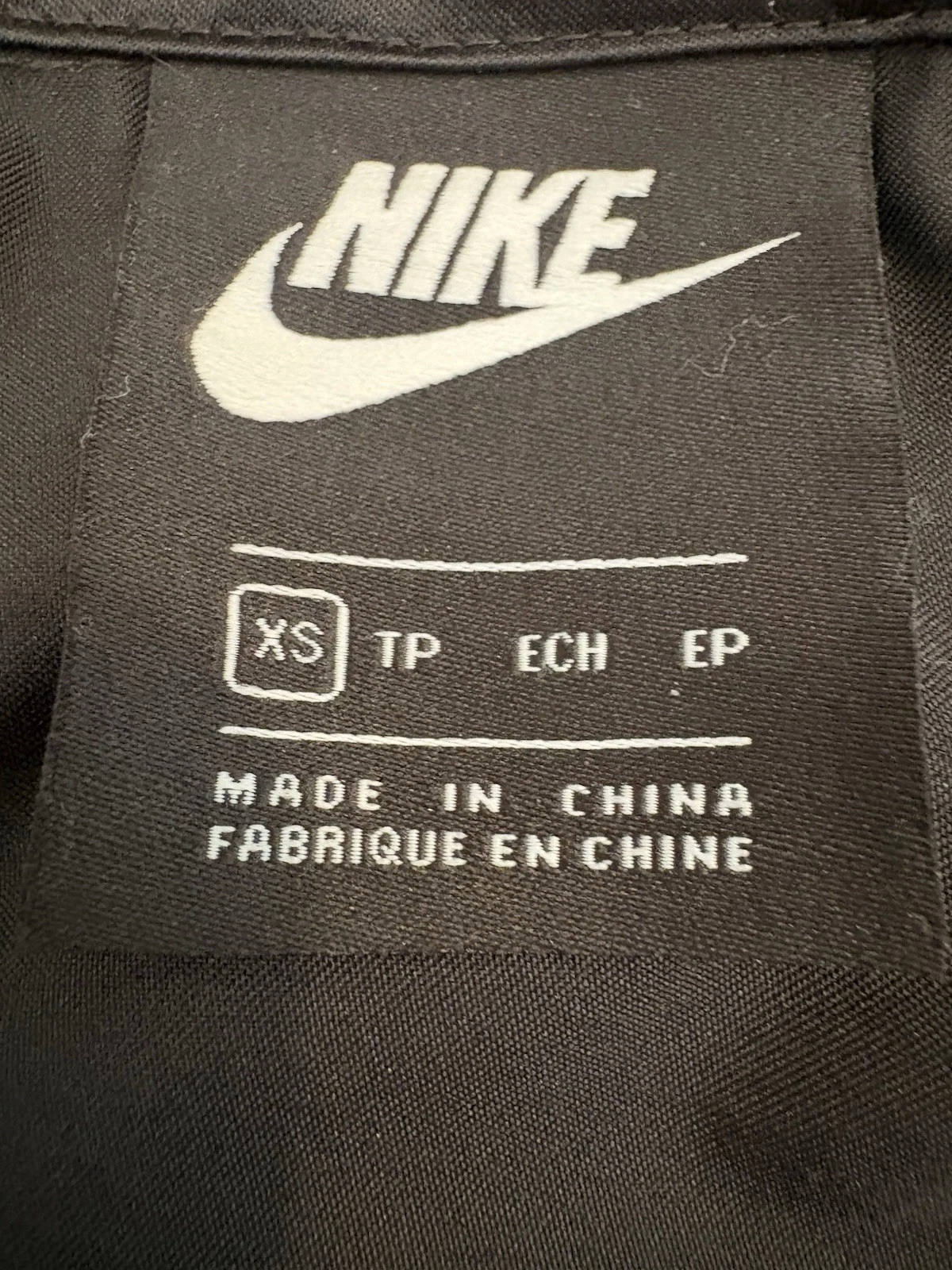 Nike Icon Clash Black Satin Jacket Womens XS Harajuku Sukeban Rebel Streetwear - product detail image 10