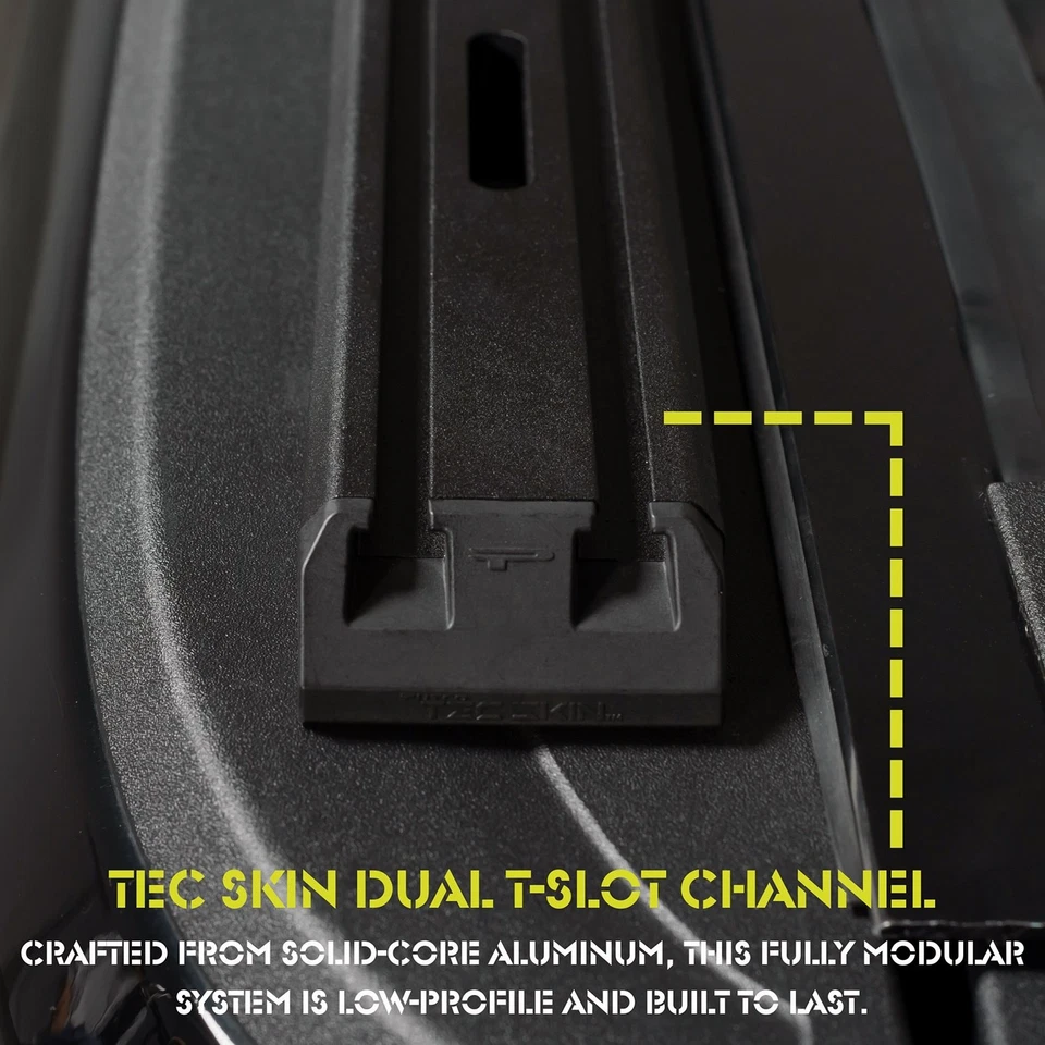 For Ford F-150 2015-2024 Putco 129865 Tec Skins T-Slot Bed Rail Caps Foto 3 de 4