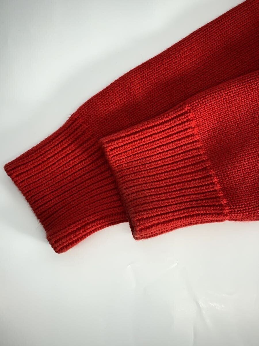 GIVENCHY レッド セーター コットン100% Sweater GIVENCHY UP SIDE TEXT STRIPE WHITE RED KNIT