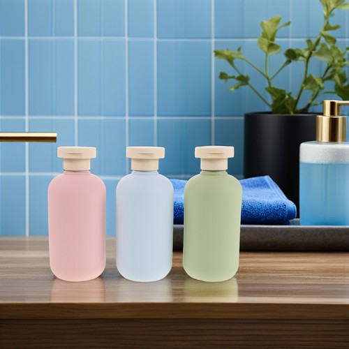  Botellas de 3 piezas para champú y acondicionador líquido de viaje emulsión recargable - Imagen 10 de 12