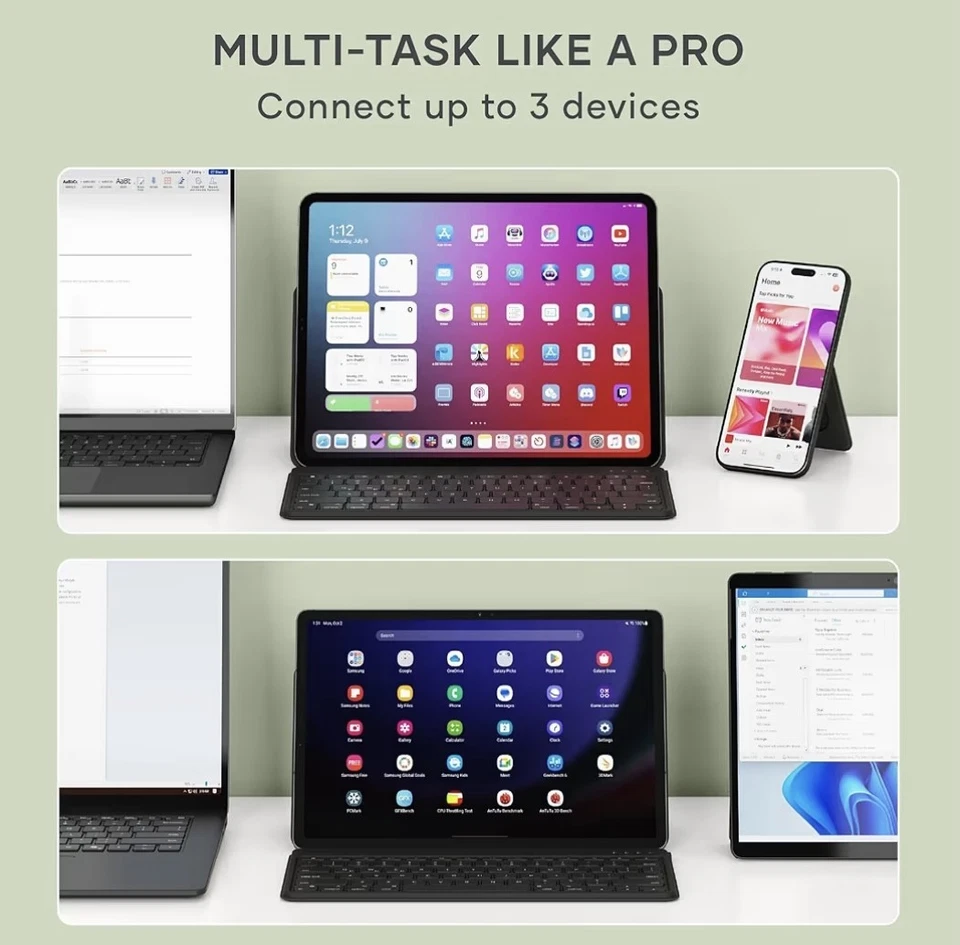 BRAND NEW in BOX - Satechi onthego bluetooth keyboard w/ adjustable stand - Image 3 of 4