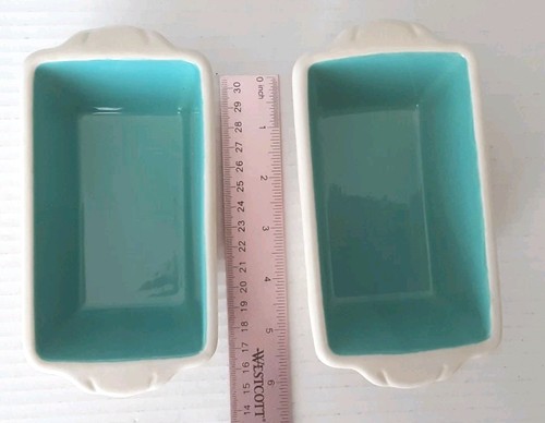 Pioneer Woman Set of 2 Ceramic Mini Loaf Bread Pans - Picture 4 of 8