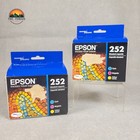 Lot Of 2 Epson 252 Tri-color Combo Ink Cartridge Exp 10/2025