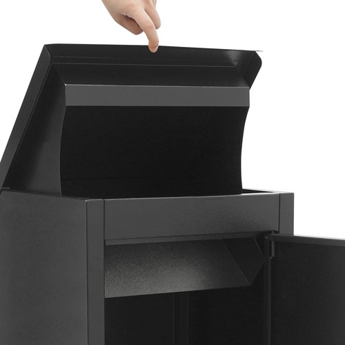 Carbon Steel Parcel Drop Box Wall-Mounted Package Delivery Box Mail Box with Key - Picture 18 of 19