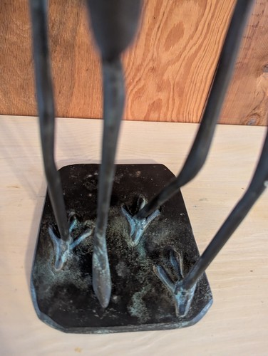 Love Crane Birds Garden Sculpture Cast Metal Patina Pair Bird Heron Egret 13x9x6 - Picture 7 of 9