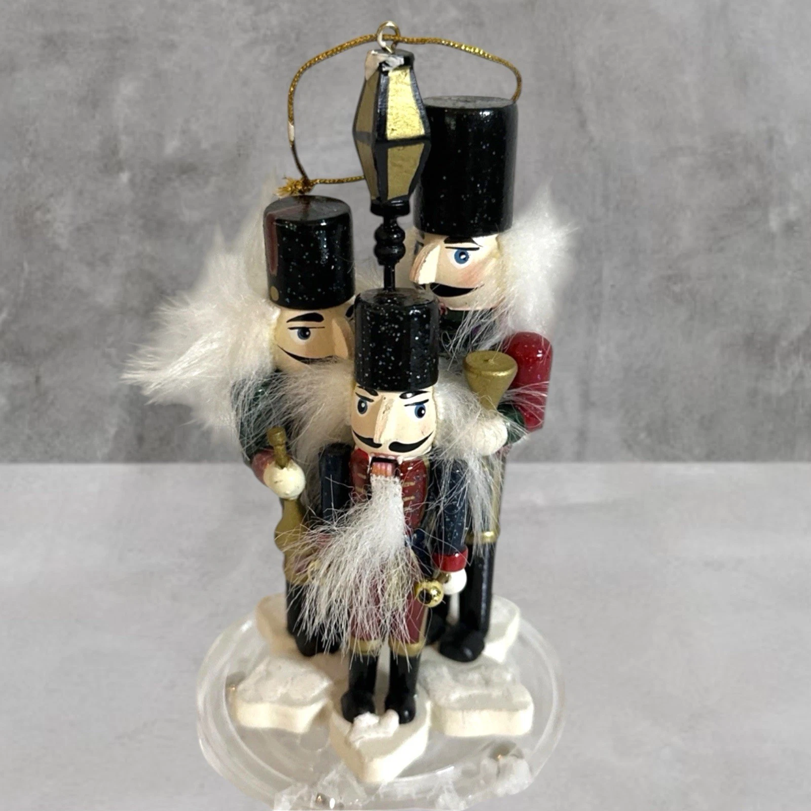 Vintage bombay company 3 NUTCRACKER BAND Horns Ornament In Box
