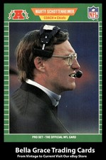 1989 Pro Set Marty Schottenheimer #181 Kansas City Chiefs NFL Football