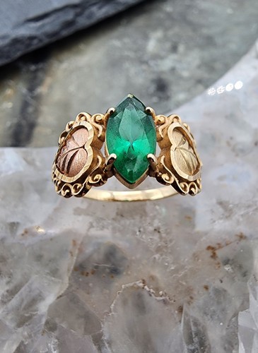 Anello Coleman Co Colline Nere Oro Giallo 10k .417 Misura 7,5 Anello Au 25133 - Foto 2 di 10