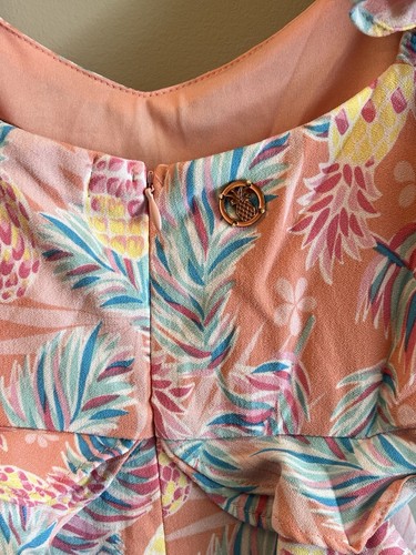Simply Southern Maxikleid mit Rüschenausschnitt Damen Large neu mit Etikett Ananas - Bild 9 von 9
