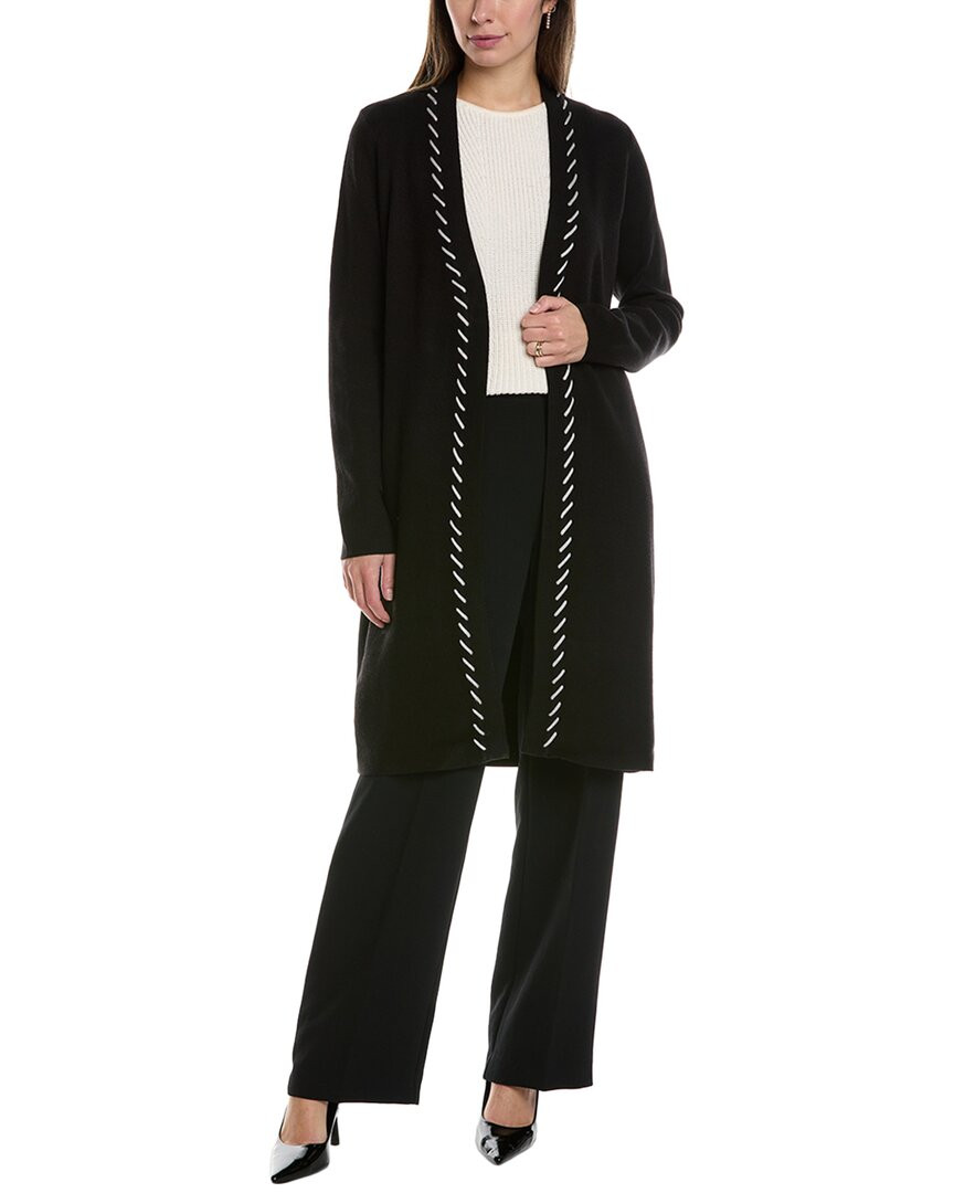 Кардиган T Tahari с узким швом, женский, черный, Xs