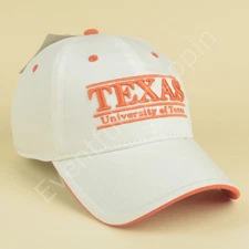 The Game University of Texas Longhorns Hat Mens White Orange Cotton New