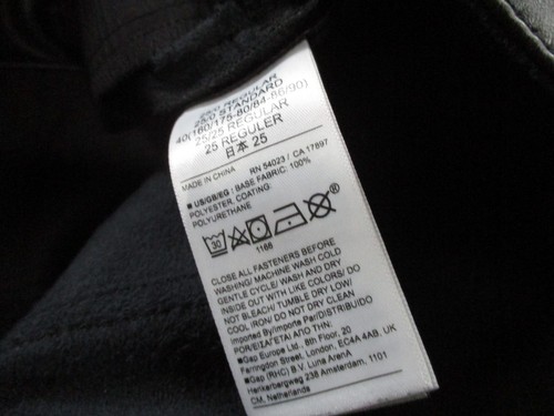 Gap Pants Women 25 Black Straight Faux Leather Vintage Slim High Rise Y2K NEW - Picture 8 of 11