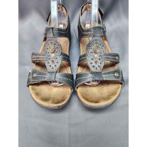 Cobb Hill New Balance Rev Lite Womens Black Leather Ankle Strap Sandals Shoes 8M - Picture 8 of 10
