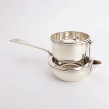 Duquesne by Puiforcat French 950 Silver Tea Strainer 3.35ozt Monogrammed
