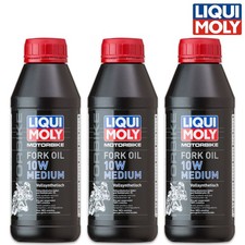 3x Liqui Moly 1506 Motorbike Fork Oil 10W Medium Gabelöl vollsynthetisch 500ml