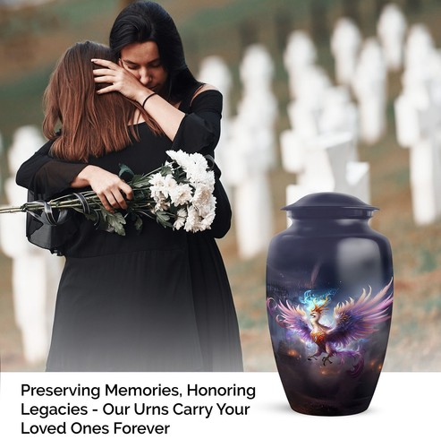Phoenix Urn 10 Inch Urns for Ashes for Women Human Cremation Adult Container - Picture 3 of 7