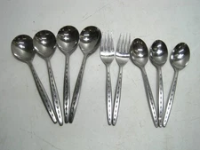 9 Pieces Epic Ekco Mosaic Stainless Flatware Spoons Forks