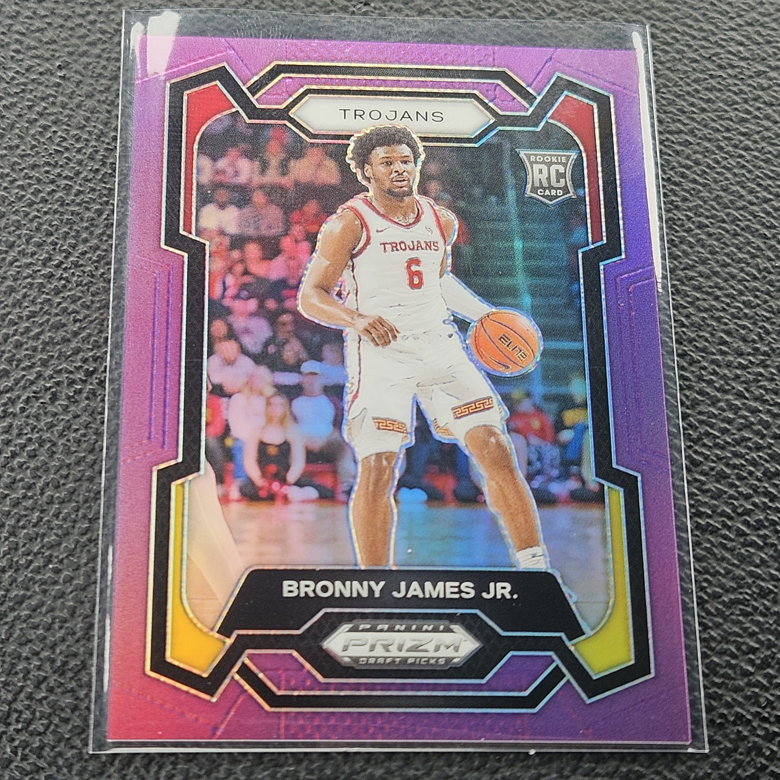 2024 Prizm Draft Picks Bronny James Jr. Purple RC #/75