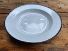 Vintage Enamel Bowl 24cm Hong Kong GOOD CONDITION