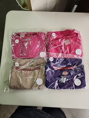 Lot of 4 New Dickies Scrub Tops Womens XXS - Picture 2 of 7