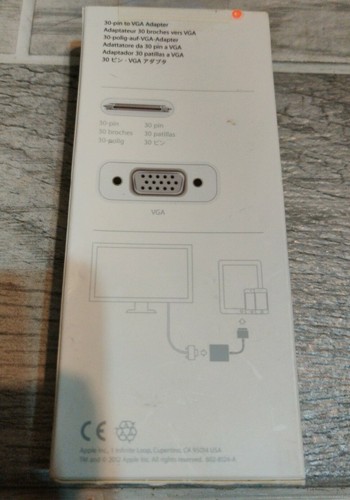 Apple A1368 30-Pin to VGA Adapter MC552ZM/B iPhone iPad iPod NEW IN BOX Genuine - 第 2/2 張圖片