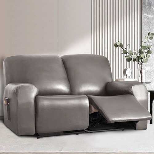 Stretch Arm Sofa Slip Cover PU Leather Recliner Chair Cover Waterproof Removable - Picture 27 of 31