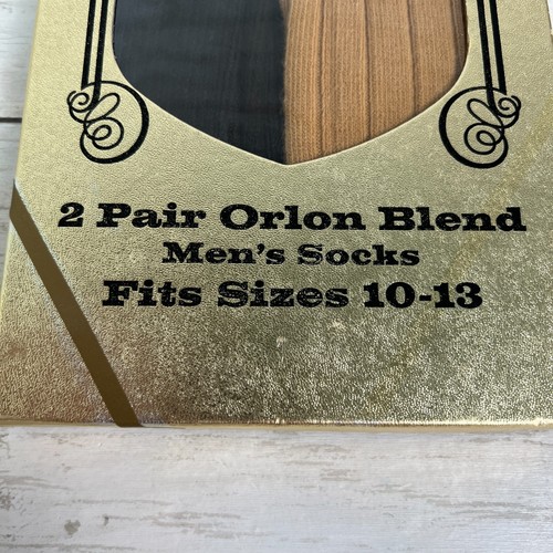BVD SOX Vtg 2 Pair Mens Dress Socks 10-13 Gift Set 4-PLY Reinforced Heel Toe NOS - Picture 3 of 16