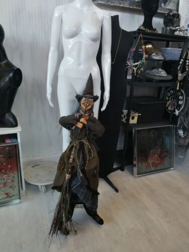 antique doll art artist puppet rare ooak original signed salem witch gothic old - Picture 4 of 24