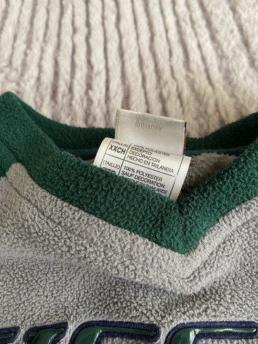 Vintage DISNEY TIGGER Boys Green Gray Fleece Sweater Kids Sz XXS retro - Picture 8 of 9