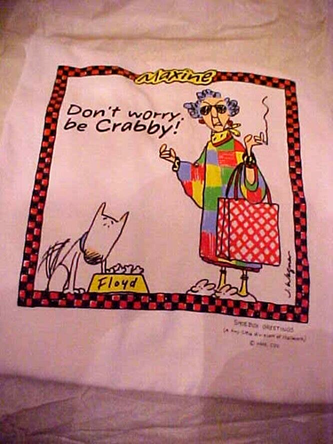 Camiseta grande Hallmark Maxine & Floyd "Don't Worry - Be Crabby" - Imagen 1 de 3