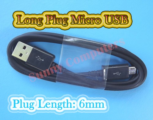 Long Plug Micro USB Cable Data Charge Cord For Xiaomi Mi 1S 2S 2A 3 4 4i Pad 7.9 - Picture 3 of 5
