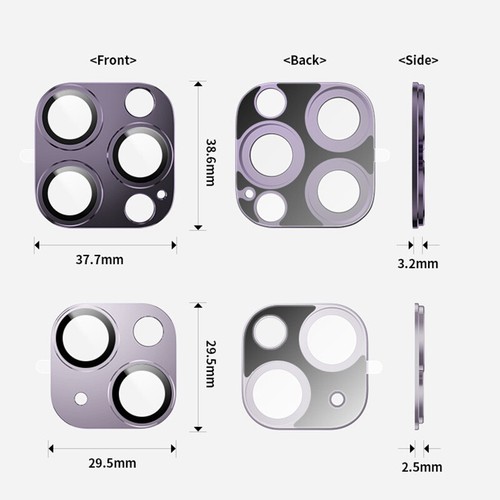 For iPhone 14 Plus/14 Pro Max Tempered Glass Metal Camera Lens Protector Cover✯ - Picture 4 of 21