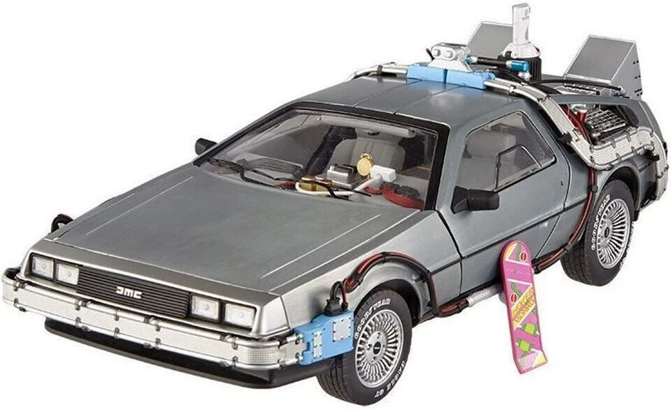 DeLorean Retour Vers le Futur Hot Wheels Elite Mattel véhicule 1:18 Bcj97 neuf - Photo 2/2