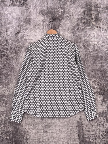 Agnes B Shirt 38 / Medium Mens Computer Keyboard Geometric Long Sleeve Woven - Picture 3 of 8