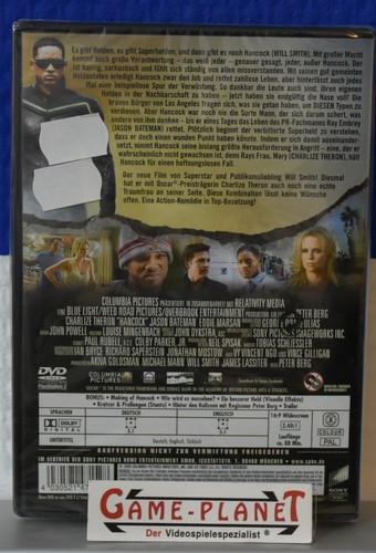 Hancock DVD NEU in Folie FSK ab 12 Will Smith Charlize Theron Columbia Pictures - Imagen 2 de 2