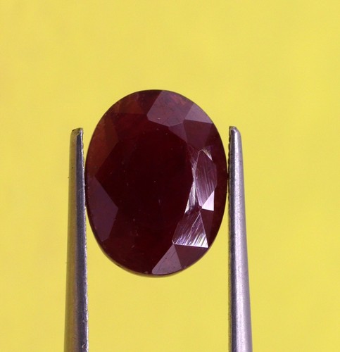 Dark Red Color Oval Cut 10 x 7 mm Natural Loose Ruby Gemstone 3.70 Ct Untreated - Picture 16 of 17