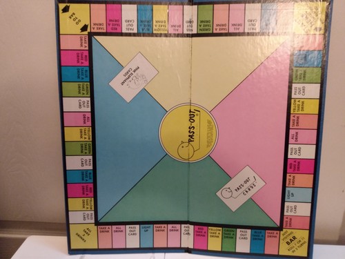 [3/4 Tokens] Vintage 1965 Frank Bresee's Pass Out Adult Drinking Board Game VG+ - Picture 7 of 12