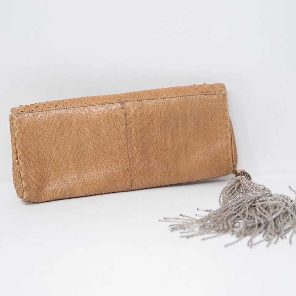 Bolso sin asas Anya Hindmarch genuino plegable con cuentas borla Foto 2 de 4