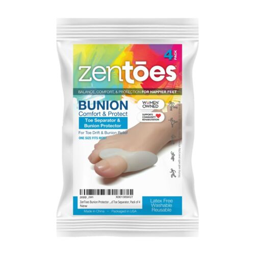 ZenToes BUNION GUARD Corrector y SEPARADOR DE PUNTERA en Un Gel Espaciador Paquete de 4 - Imagen 7 de 8