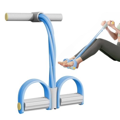 Tension Rope 6 Tube Puller Pedal Elastic Fitness Sport Ankle Abdominal Exerciser - Picture 12 of 15
