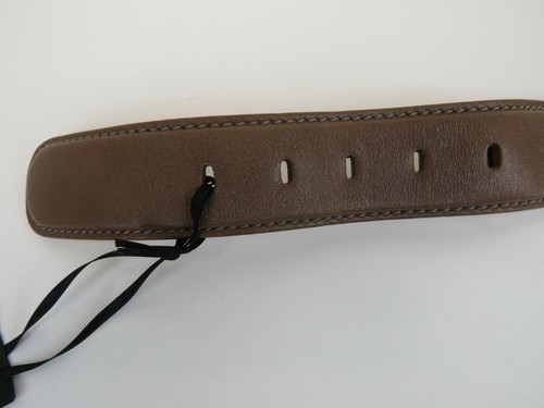 NWT VERSACE DCDB771-DNMT BEIGE LEATHER GOLD TONE CHAIN BUCKLE BELT 95 38 $1050 - Picture 5 of 12
