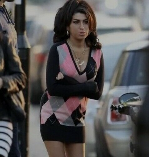 【希少】FREDPERRY×AmyWinehouse ポロワンピース UK 10 Metallic Rib Knit Polo Shirt - Ecru | Amy Winehouse