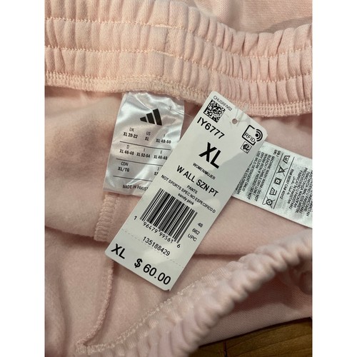 Adidas Women's All SZN Fleece Open Pants sandy pink XL - Picture 6 of 6