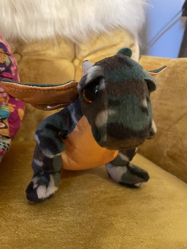 TY Beanie Baby RAZOR der Tarndrache 9 Zoll Stofftier 2015 Geschenk - Bild 3 von 7