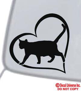 PAW HEART Vinyl Decal Sticker Window Wall Bumper Animal Adopt Dog Cat Love Pet