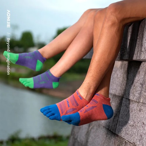 AONIJIE 3 Pares/Juego E4837 Unisex Atlético Corte Bajo Cinco Punteras Calcetines Calcetines Toes - Imagen 3 de 21