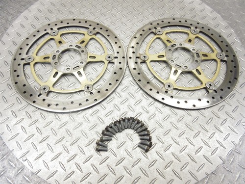 2009 08 09 Aprilia SL750 Shiver 750 OEM Front Brake Rotors Discs Bolts - Picture 1 of 13